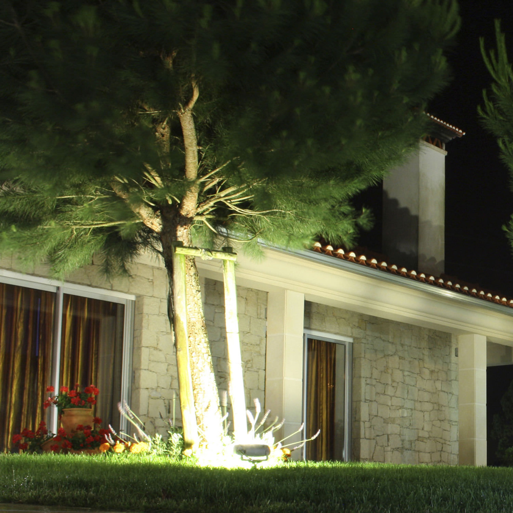 projecteur LED jardin